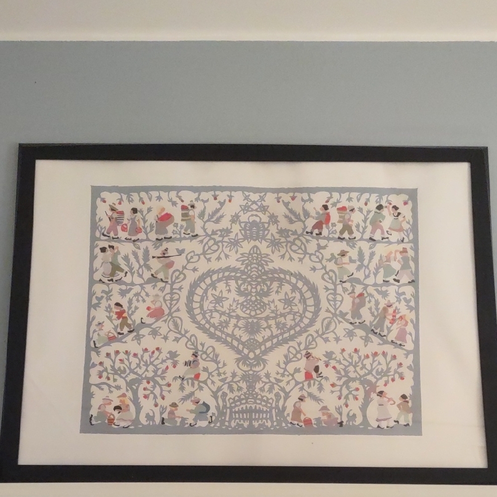 IKEA Art Print with Black Frame and Multicolor Design